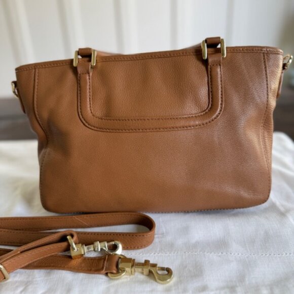 Tory Burch Amanda Mini Satchel Brown Leather Shoulder Bag - Picture 5 of 11